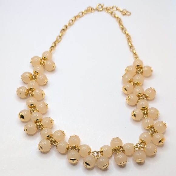 J. Crew Gold and Cream Cluster Bead Necklace - Picture 5 of 7